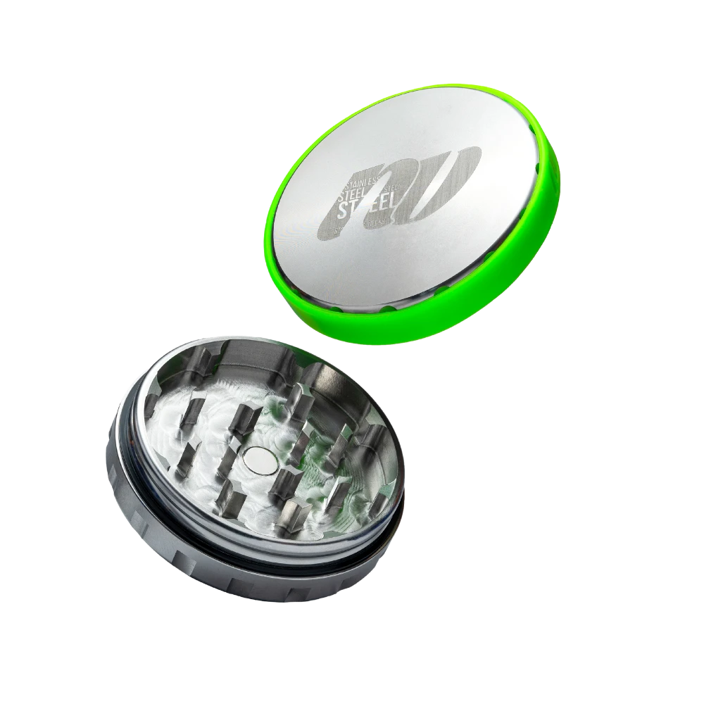 cannabis aufbewahrung edelstahl NV Edelstahl Grinder V2 2-teilig