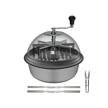 AC Infinity Bud Bowl Trimmer 43 cm mit Kurbel, transparenter Haube, Schneidklingen und Zubehör für Ernteverarbeitung