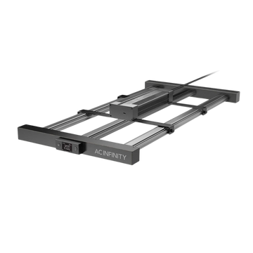 AC Infinity IONFRAME EVO3 LED Grow Light 280W mit Aluminiumrahmen, LED-Leiste und digitalem Steuerdisplay, hängend montiert