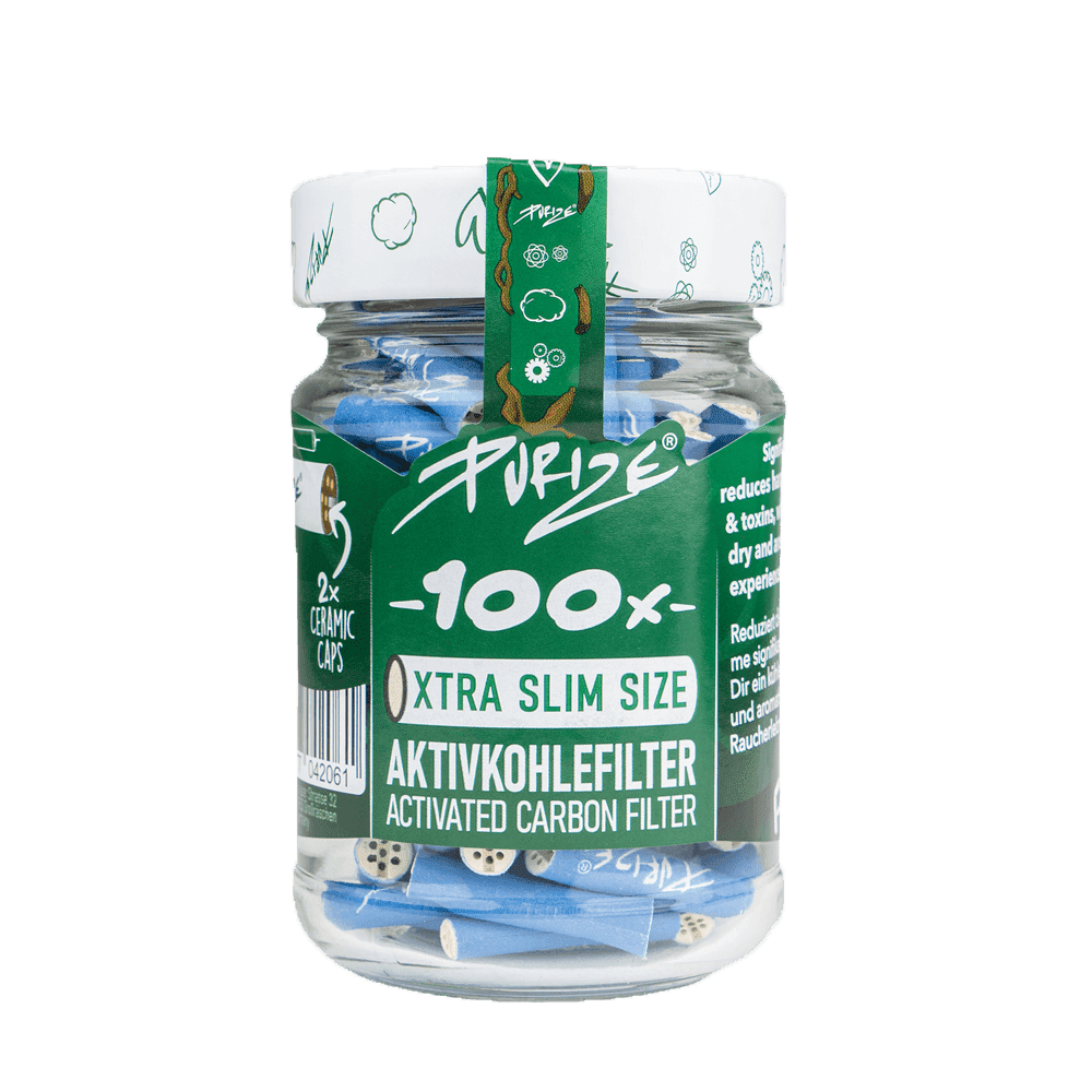 100 Prurize Filter Blau in Glas